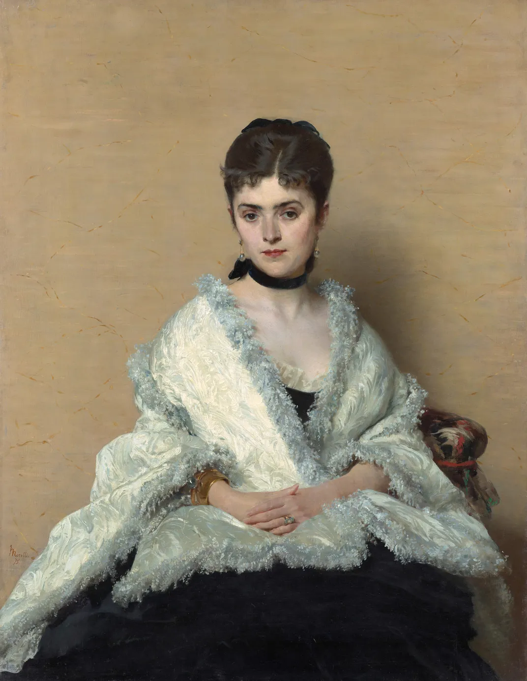 Portrait of Olena Tolstoy by Domenico Morelli