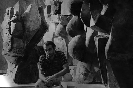 Peter Voulkos in his Glendale Boulevard Studio in Los Angeles California