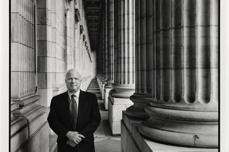 The portrait John S. McCain III by Steve Pyke, 2005, went of view today at the National Portrait Gallery in memory of the U.S. Senator who died August 25.