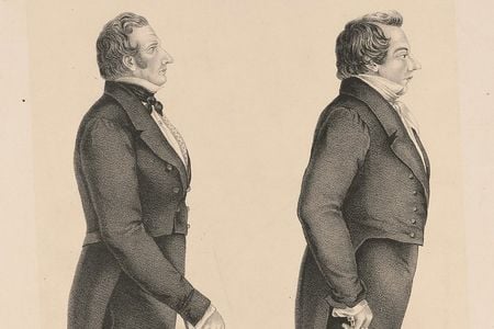 An illustration of Joseph Smith Jr. (right) and his brother&nbsp;Hyrum (left)