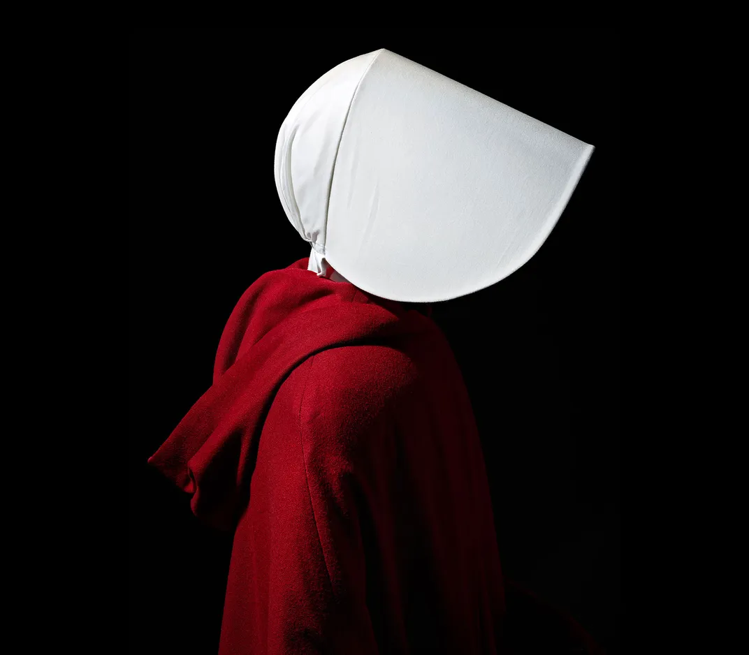 Elizabeth Moss' costume for The Handmaid's Tale