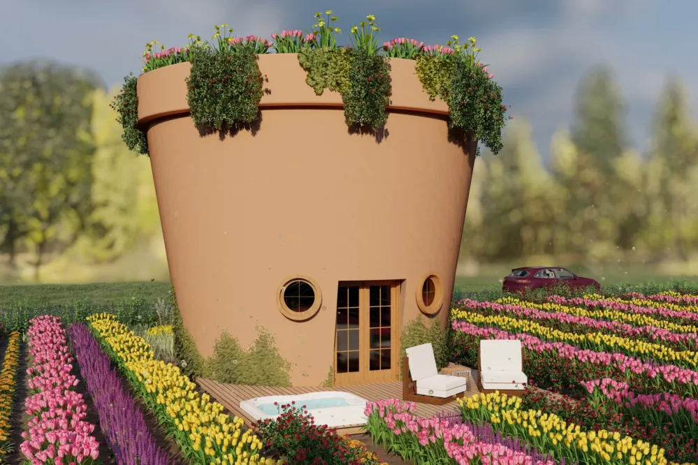 Giant flower pot