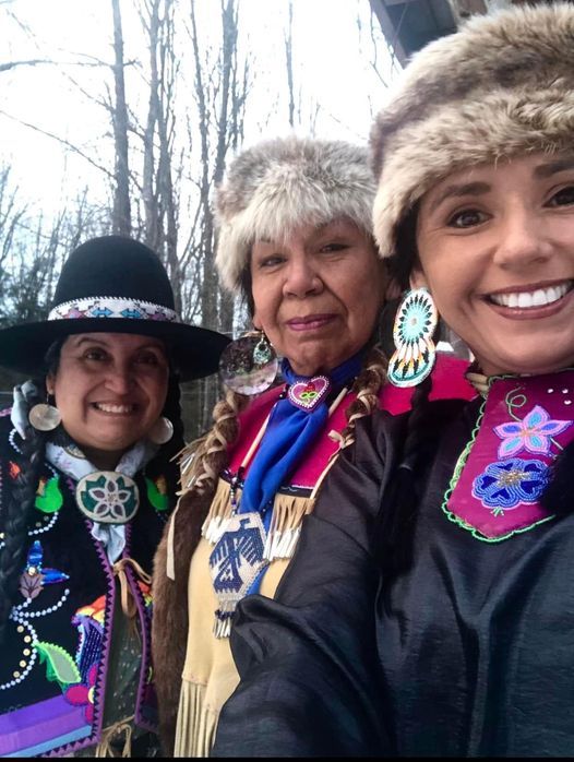 Michigan Anishinaabe women April Lindala, Linda Batiste-Cohen and Michelle Reed