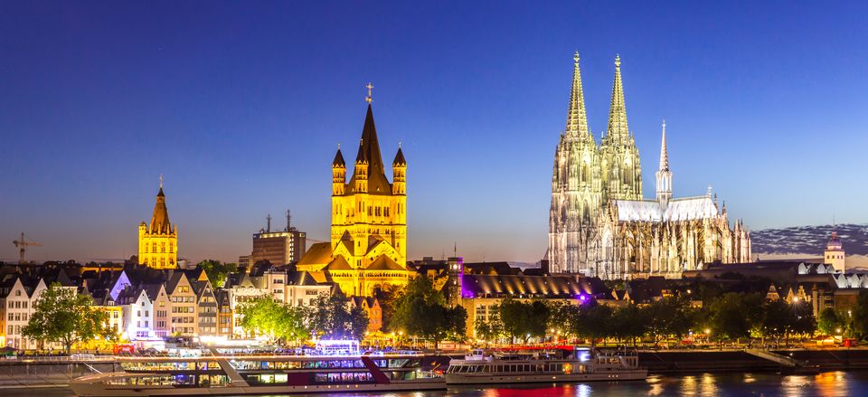  View of Cologne along the Rhine River 