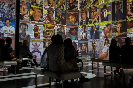 Visitors to "Amplified" are surrounded by 1,300&nbsp;Rolling Stone&nbsp;covers.
