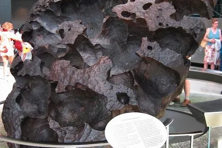 The Willamette Meteorite is on view at the Natural History Museum.