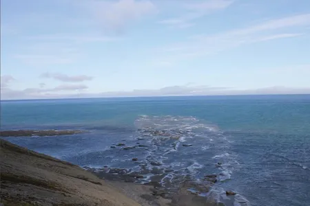 A bit of the ancient delta off the coast of Svalbard.