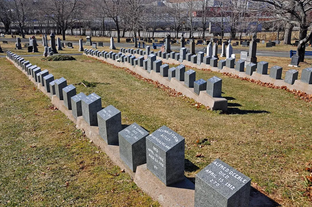The graves of Titanic ​​​​​​​victims in Halifax, Nova Scotia