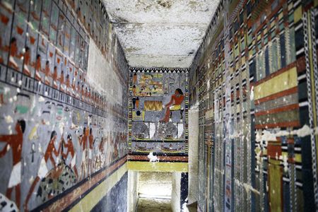 Researchers discovered Khuwy&#39;s richly painted tomb in 2019.