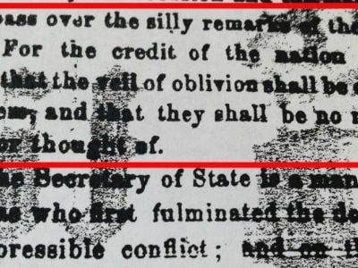 An editorial that critiqued Lincoln’s Gettysburg Address as “silly remarks.”