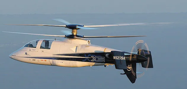 The X2 takes off like a helicopter but has almost the speed of its high powered fixed-wing brethren
