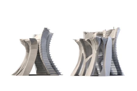 This structure serves as everything from a climbing wall to a bench to a meditation space.