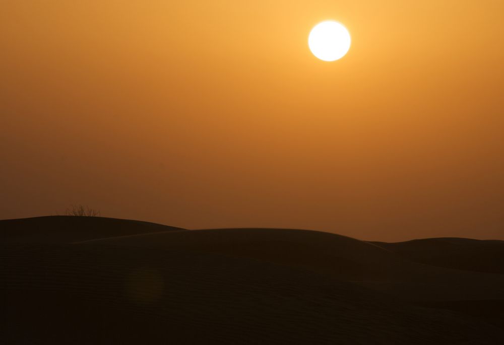 sun in a desert