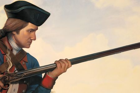 By regulation, British officers wore a red coat. Washington later outfitted his troops in blue regimental coats faced with scarlet. 