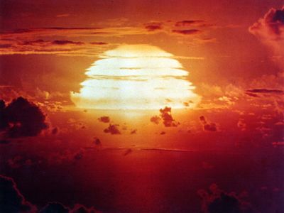 Nuclear tests, such as Operation Redwing in 1956, deposited radioactive plutonium and cesium in the atmosphere.