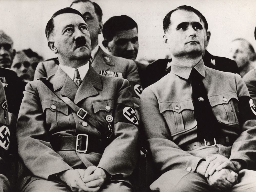 Adolf Hitler and his deputy Rudolf Hess