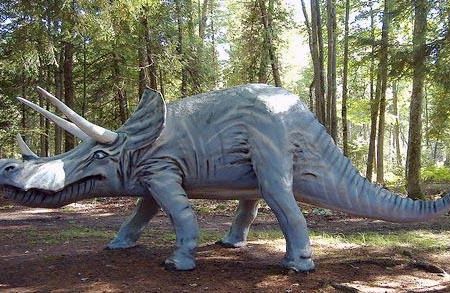 A Triceratops roams Michigan
