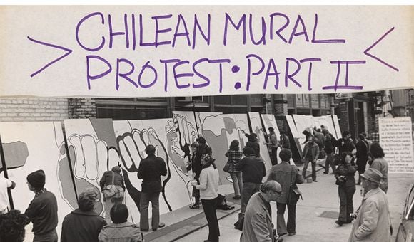Flyer for Chilean mural protest: part II, not after 1973 October 27 (detail). Lucy R. Lippard papers, 1930s-2010, bulk 1960s-1990. Archives of American Art, Smithsonian Institution.