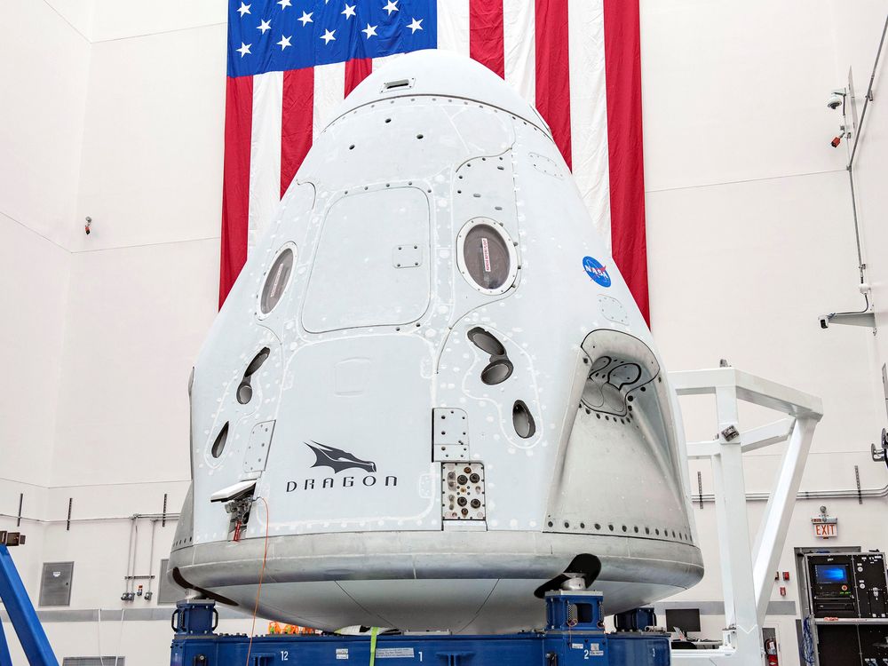 Space X's Crew Dragon spacecraft, which is part of NASA's Commercial Crew Program.