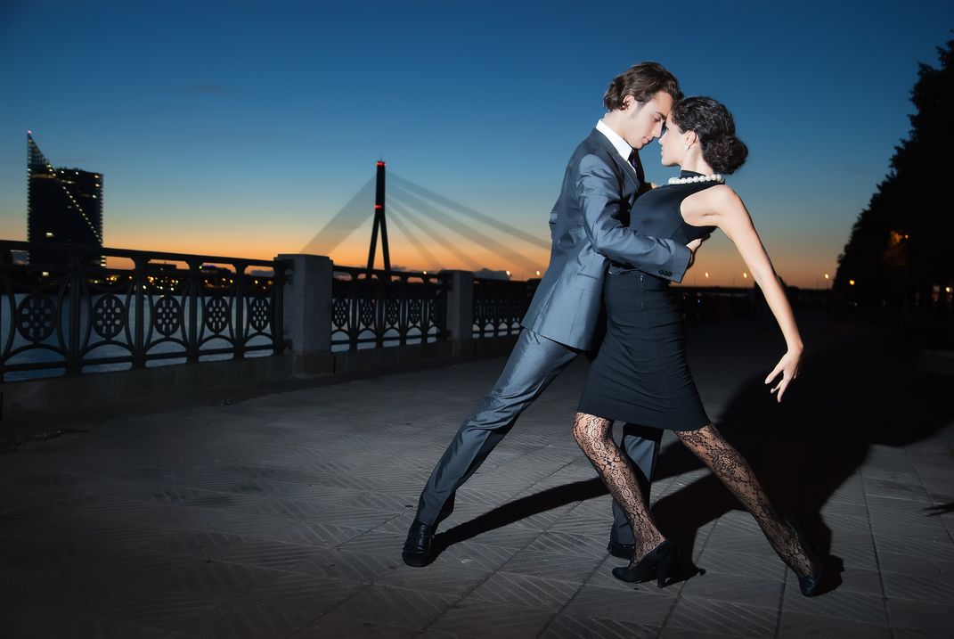 A couple dancing the tango