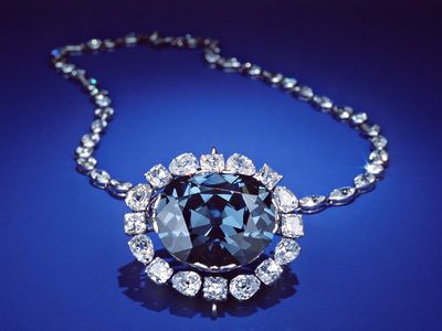 The Hope Diamond came to the Smithsonian’s National Museum of Natural History in 1958. Since then, museum scientists have uncovered a lot about the diamond’s intriguing past. (Dane A. Penland, Smithsonian)