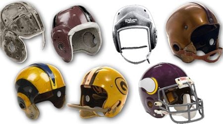 A chronology of NFL helmets