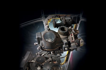 This Norden M-9 is installed in the B-17G Shoo Shoo Baby, assigned in 1944 to the 91st Bomb Group based in England. All Nordens had a rubberized eyepiece, which often created a black circle around the bombardier’s eye.