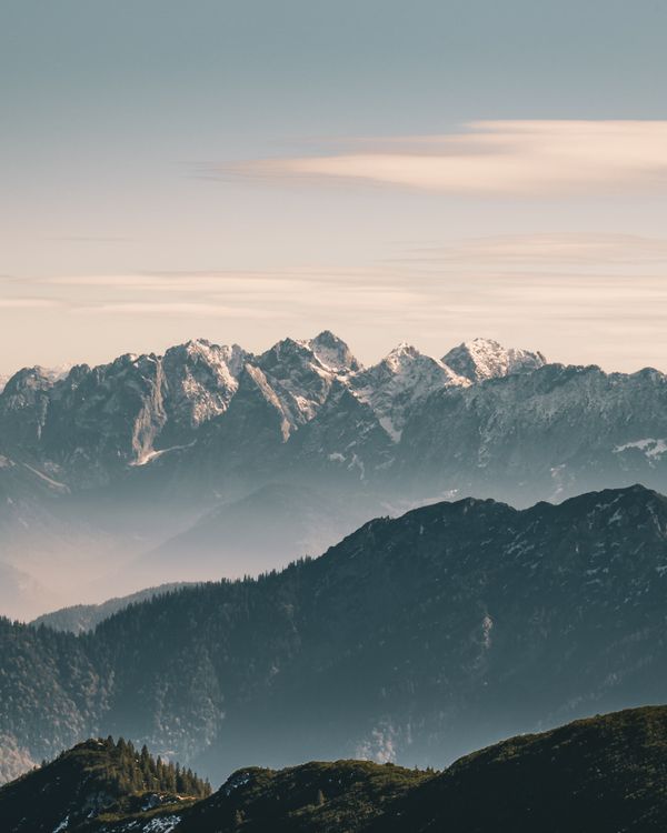 Mountain ridge in the austrian alps thumbnail