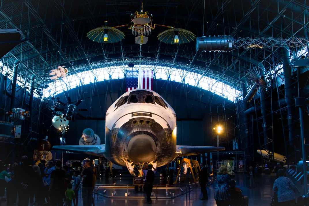 8 - Since 2012, the Space Shuttle Discovery has been a centerpiece at the National Air and Space Museum’s Steven F. Udvar-Hazy Center, near Washington Dulles International Airport.
