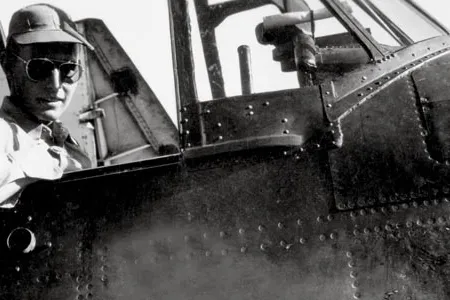 Young man on a mission: A baby-faced George H.W. Bush (above), shown in 1943-44, flew the Grumman TBM Avenger in the Pacific. Half a lifetime later, he would land in the Oval Office.