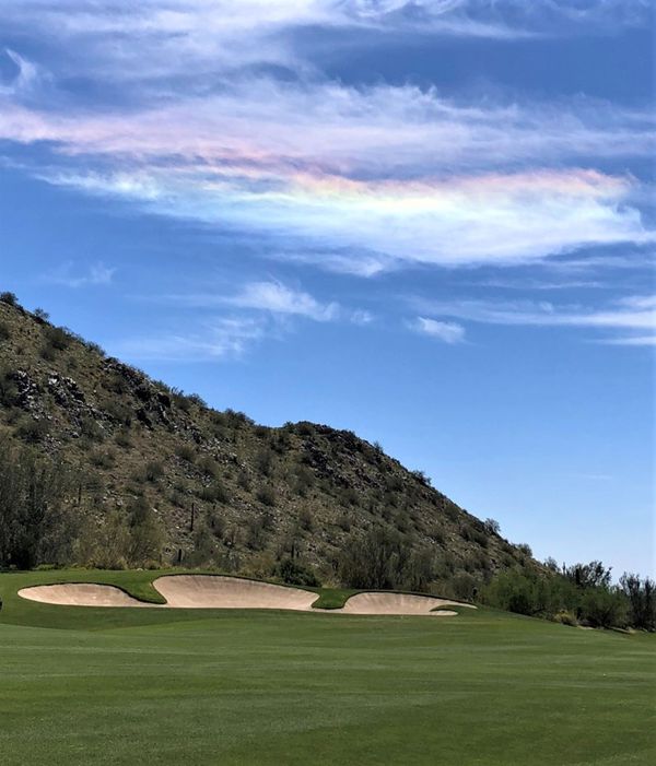 Iridescent clouds while golfing in Scottsdale, Arizona thumbnail