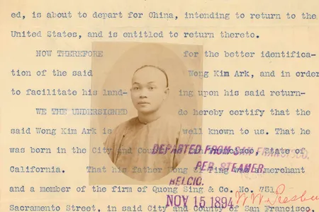 Wong Kim Ark&#39;s departure statement