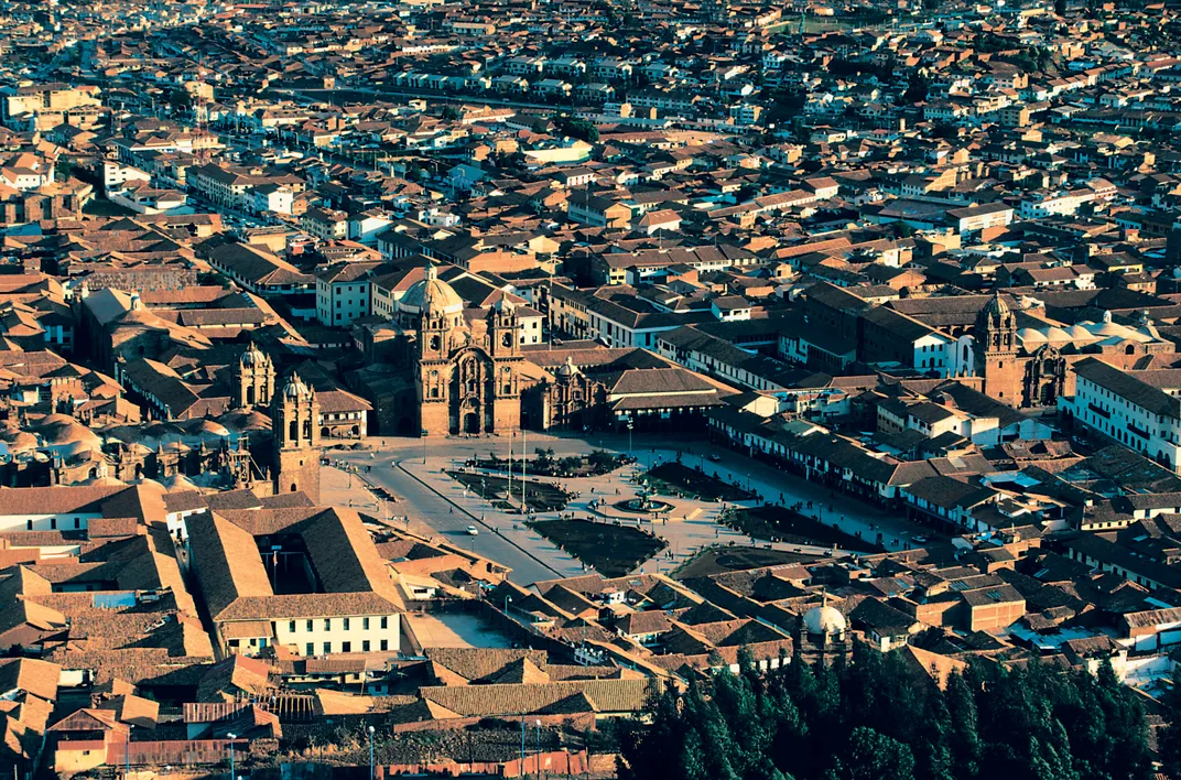 The historic city center of Cusco in Peru