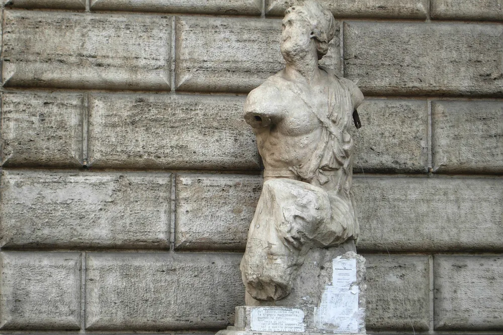 Pasquino, the most famous talking statue