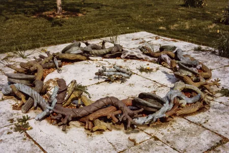 The memorial artwork hadn't been seen since the 1970s, when it was placed on a replica of Kennedy's gravesite in Upperville, Virginia.