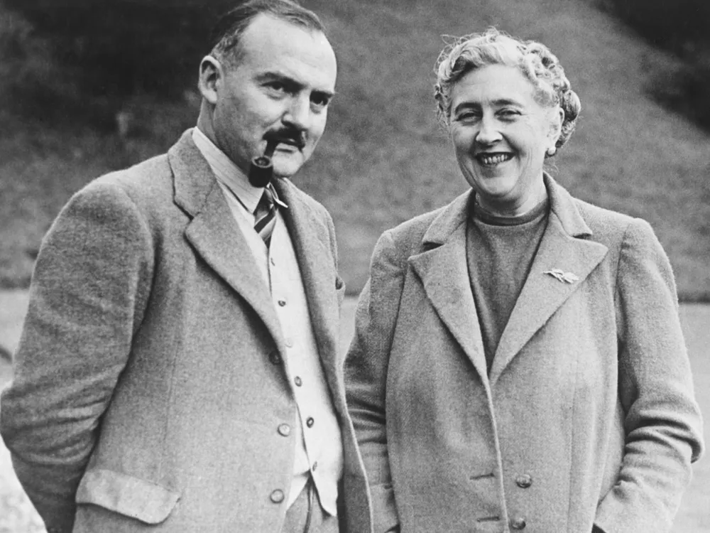 Agatha Christie and Max Mallowan at their home, Greenway House, in Devonshire