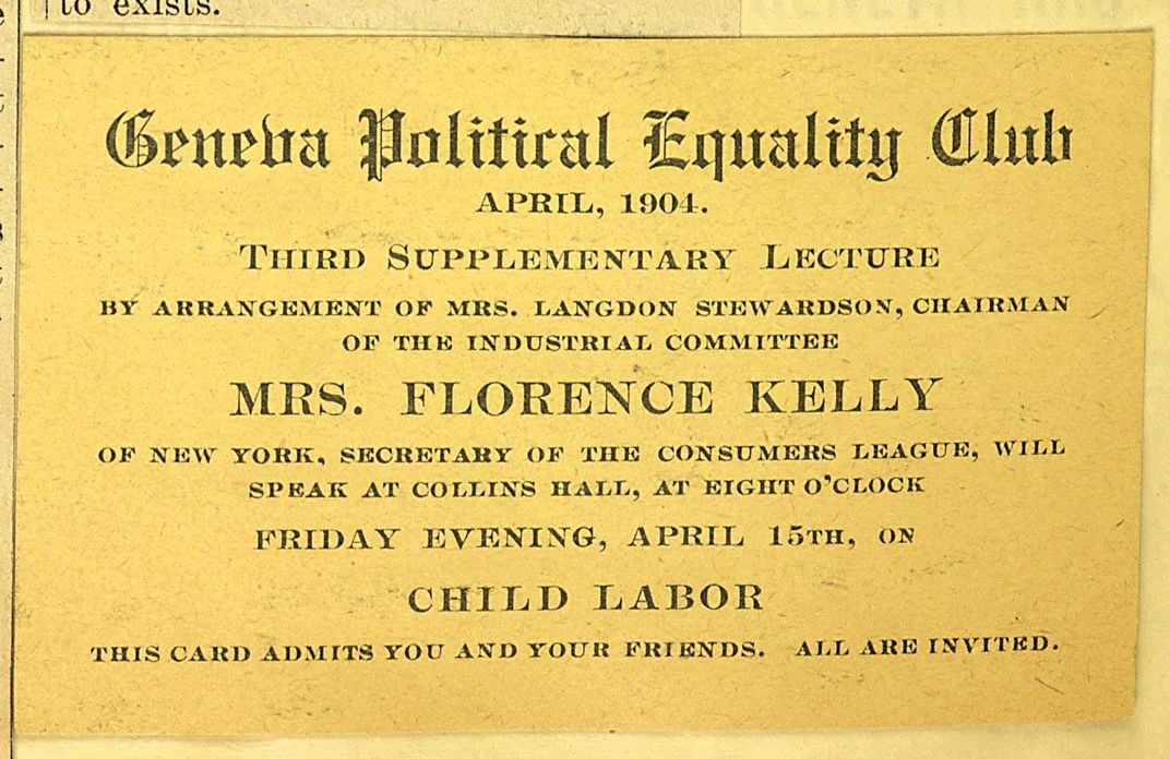 an aged ticket for a speech