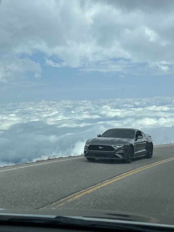 Above the clouds Mustang on Top of Pikes Peak thumbnail
