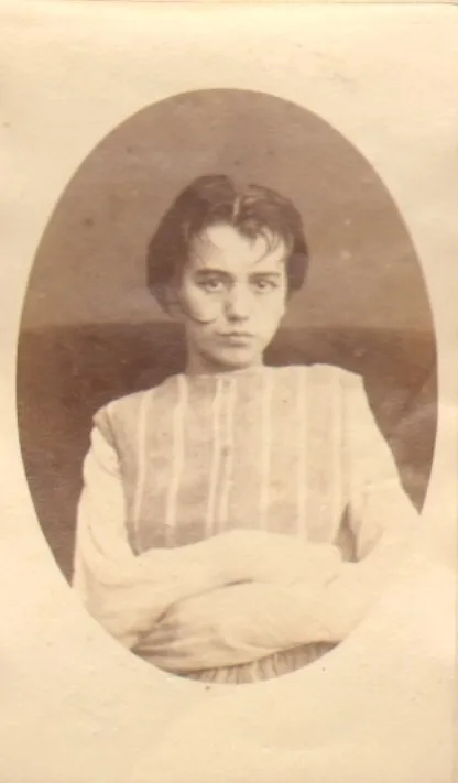 A San Clemente patient in a straitjacket