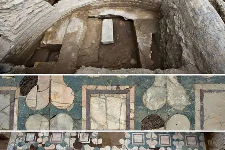 Some of the finds from the excavated building, which because of its size, decorations and location archaeologists speculate is a church.