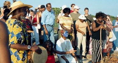 The Gullah Geechee perform an ancestral ceremony on Sullivan's Island.