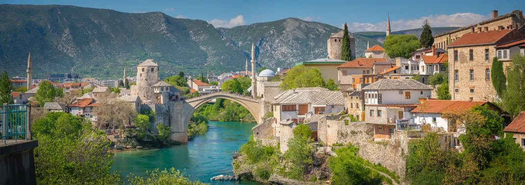 The town of Mostar, Bosnia & Herzegovina