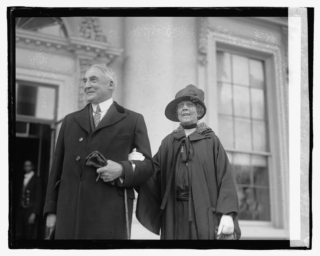 Harding and his wife, Florence Harding, in March 1923