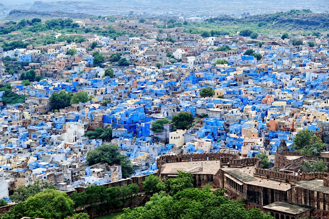 View of the Blue City of Jodhpur from the fort