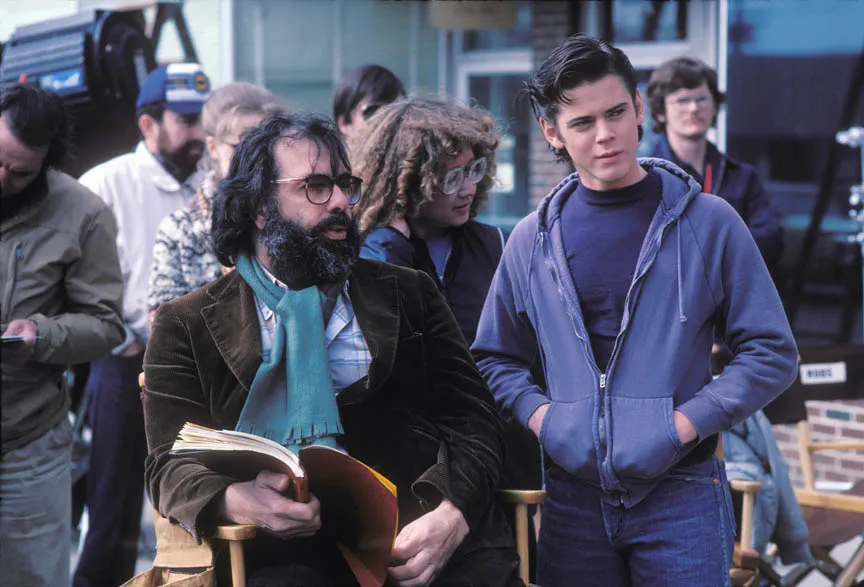 Director Francis Ford Coppola (left) with C. Thomas Howell