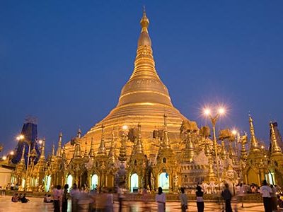 Rangoon features timeless pleasures such as the Shwedagon Pagoda, a thirty-story gilded temple built more than a thousand years ago.