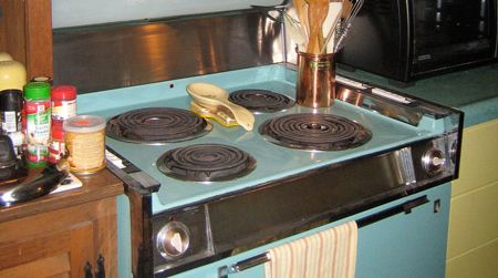 Lisa's vintage stove is a little too vintage.