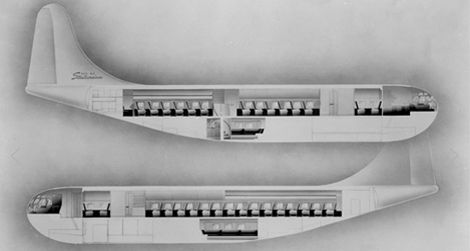 A design diagram for the interior of the Stratocruiser