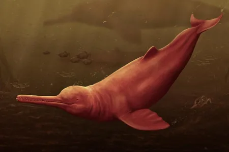 This artistic interpretation shows what Pebanista yacuruna might have looked like some 16 million years ago.