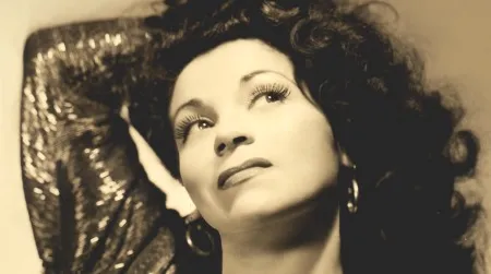 Performer Diosa Costello, honored at a donation ceremony last week